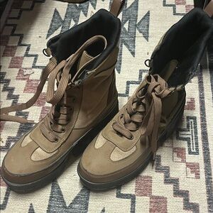 Wild Diva Brown Combat & Moto Boots